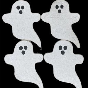 Set of 4 Max Studio Halloween Ghost Beaded Placemat Charger 17” NEW